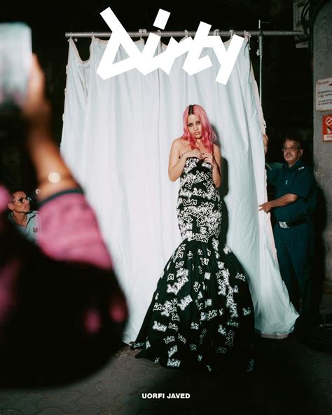 Urfi Javed Dons A Hot Red Saree With Nude Red Stone Embellished Blouse At Ajsk S Party