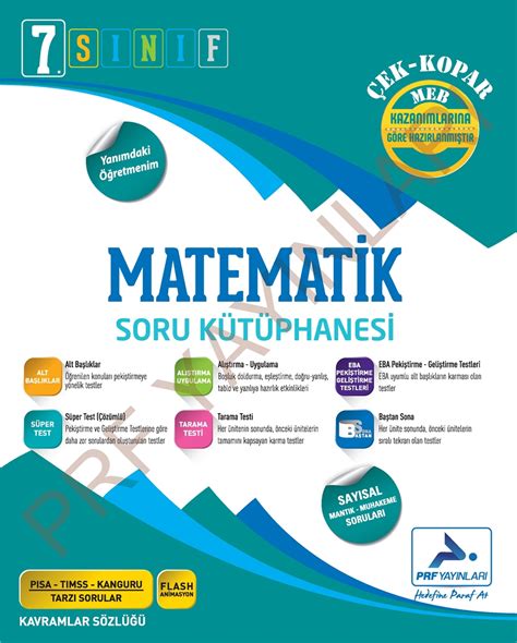 PARAF YAYINLARI 7 SINIF 7 Sınıf Matematik Soru Kütüphanesi