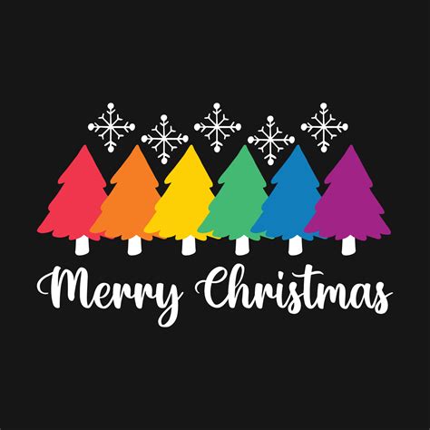 Merry Christmas Tree Pride Gay Vector T Shirt Vector Art At Vecteezy