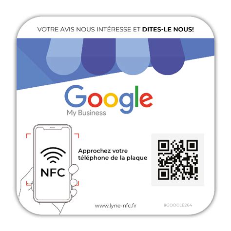 Plaque NFC Avis Google LYNE NFC