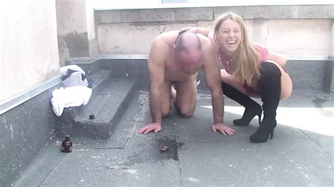 Princess Nikki Pissing On Slave Outside Blonde Porn By FapHouse XHamster