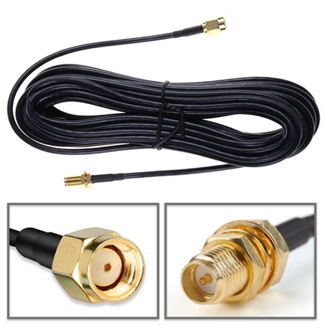 Подовжувач антени RP SMA 15 метрів для Wi Fi роутера, 4G 3G GSM модему ...
