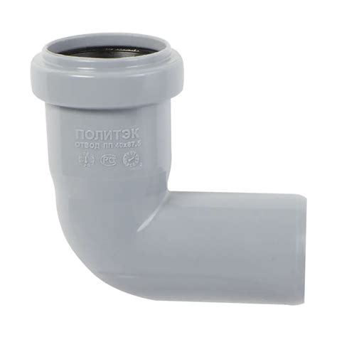 Отвод Политэк 40x87° полипропилен ️ купить по цене 21 ₽/шт. в Москве с ...