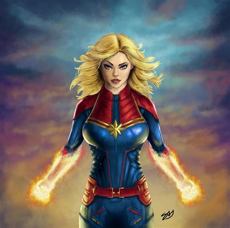 Captain Marvel Sfw Version By Artiststyle Hentai Foundry