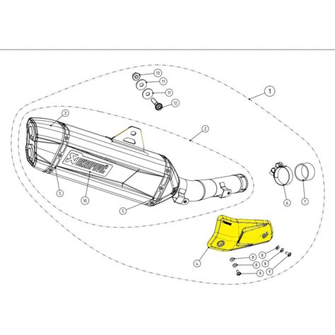 Pare Chaleur Akrapovic De Rechange P HSY7SO2 Pour Remplacer Le Pare