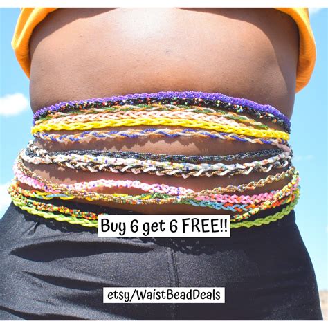 Custom Waist Beads 3 In 1 Waist Beads Braided Waist Beads Etsy