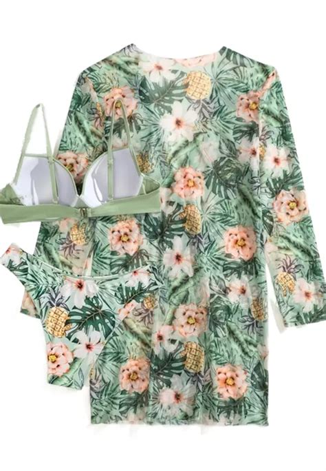 Buy Its Me 3PCS Sexy Printed Mesh Bikini Swimsuit 2024 Online ZALORA