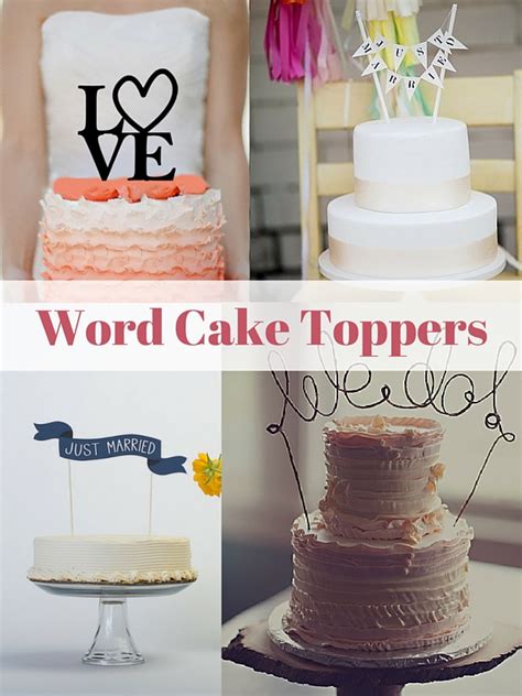 14 Word Cake Topper Ideas For Your Wedding Cake