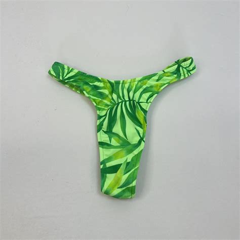 S Tropical Bikini Bottoms Thong Highwaisted Depop