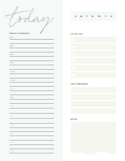 Free Printable Caregiver Daily Checklist Template