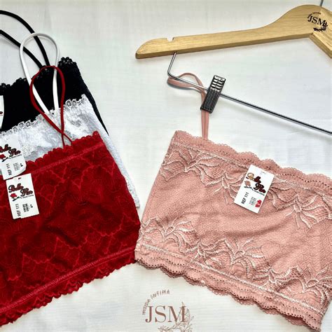Top Faixa SEM bojo Rendado Cropped Alça Rolotê Tomara que Caia Sutiã Casual Lingerie Moda Íntima