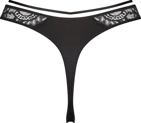 Hunkemöller Dames Lingerie String Mavis Zwart maat M bol