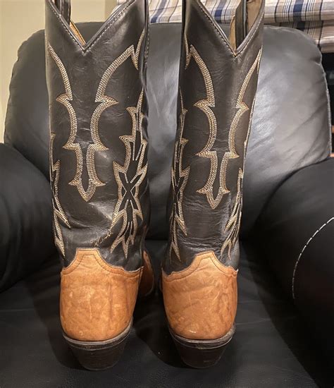 Tony Lama Vintage Wingtip Cowboy Boots Size 11d Ebay