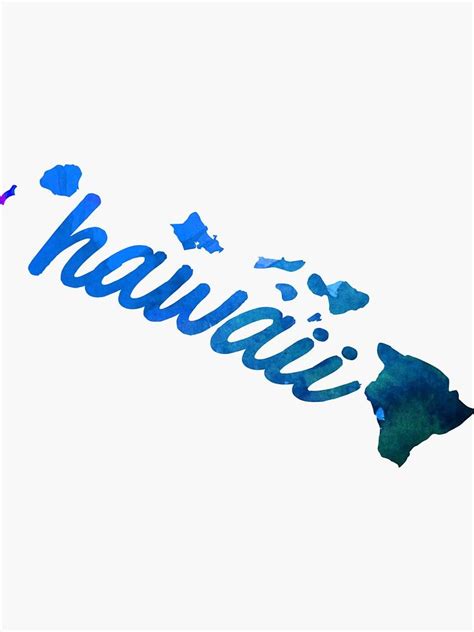 Hawaii Sticker By Arlingjd Redbubble Lettering Fonts Lettering