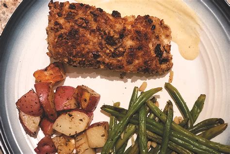 Seafood Recipe Pecan Crusted Halibut With Dijon Cream Sauce Ay Magazine