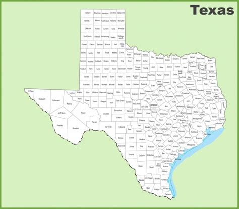 Map Of South Texas Counties And Travel Information | Download Free ...