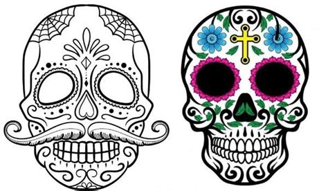 Caveira Mexicana: +60 desenhos para imprimir e colorir - Artesanato ...