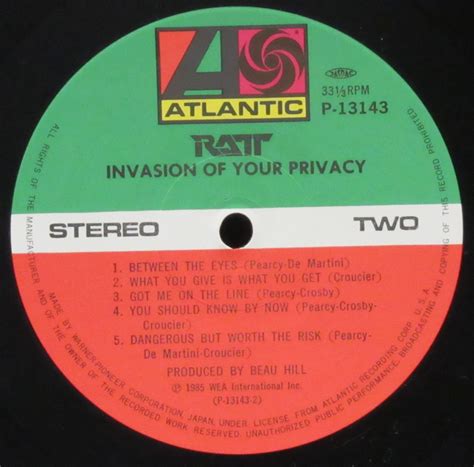 Пластинка Invasion Of Your Privacy Ratt. Купить Invasion Of Your