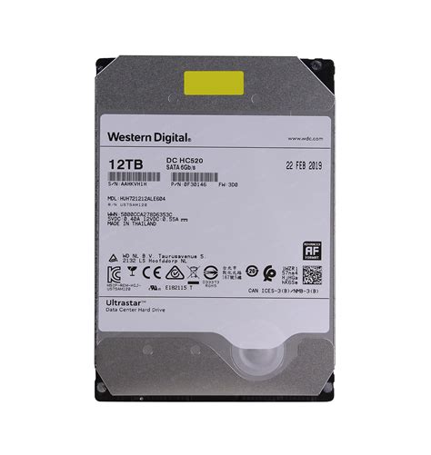 HUH721212ALE604 - HGST Ultrastar DC HC520 Series 12TB 7200RPM SATA 6Gb ...