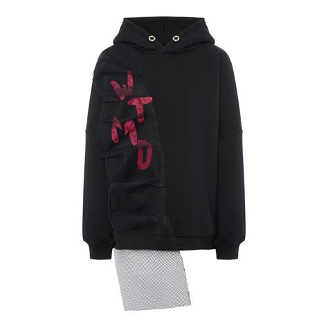 Черное хлопковое худи оверсайз CROW FOX — купить в интернет-магазине lio