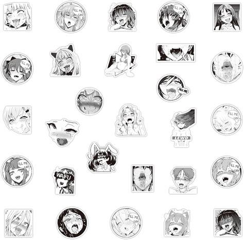 Buy Pcs Sexy Girl Ahegao Stickers For Adults Anime Lust Face Stickers Decals Waifu Hot Girl