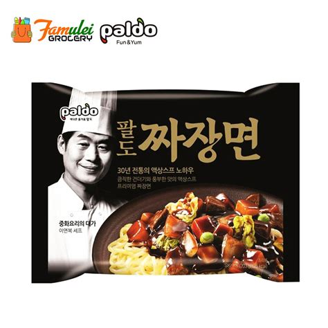 Paldo Jjajangmyeon Ramen Instant Noodle Black Bean Sauce G Shopee