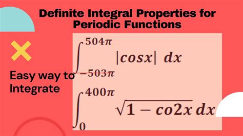 Definite Integral Properties For Periodic Functions Definite