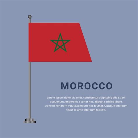 Premium Vector Illustration Of Morocco Flag Template