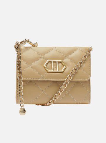 Mini Bag Carteira Nude Couro Matelassê Arezzo