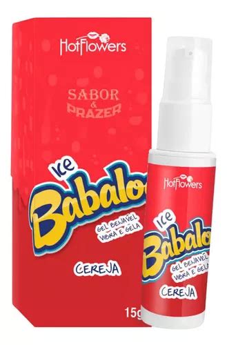 Gel Babaloo Intimo Beijavel Vibra Esfria Hot Flowers 15g Sabor Cereja Parcelamento Sem Juros