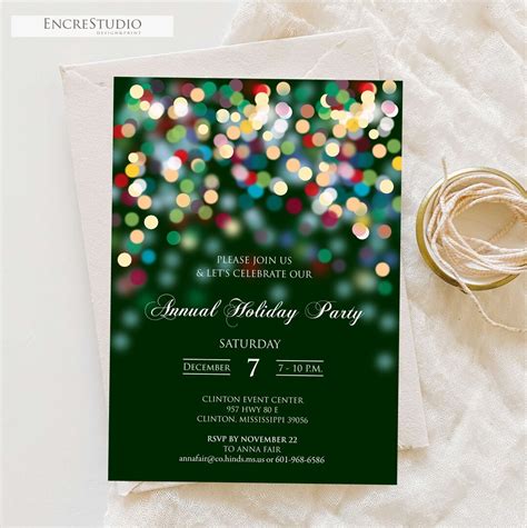 Editable Annual Company Party Invitation, Corporate Invitation Template ...