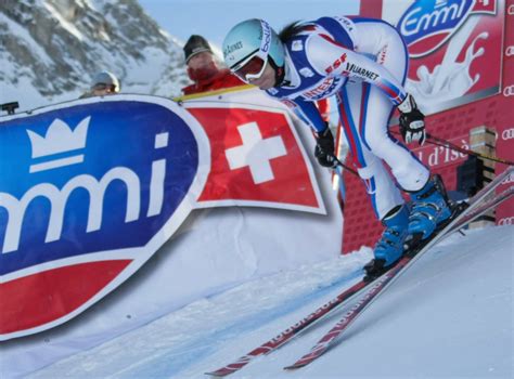 ski alpin coupe du monde à saint moritz sui Super G dames Marchand