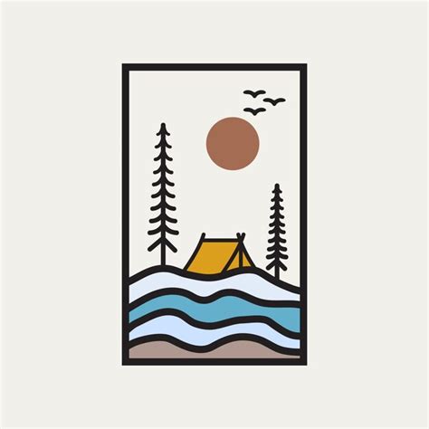 Premium Vector Mountain And Camping Life Illustration Outdoor