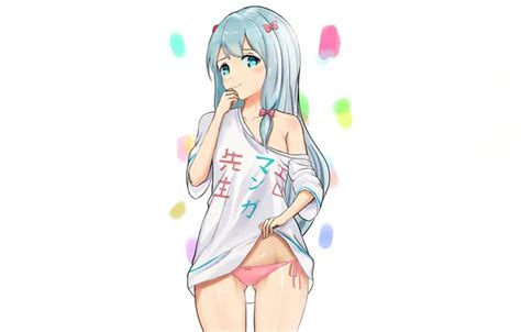 Wallpaper Girl Sexy Lingerie Panties Long Hair Anime Beautiful Pretty For Mobile And