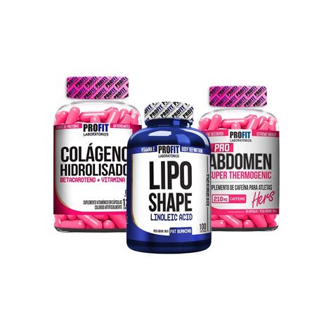 Kit Colágeno 120caps Pro Abdomen Hers 60 Caps Lipo Shape Mercado