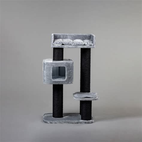 Cat Tree for large cats Big Cat Palace (Blackline Light Grey