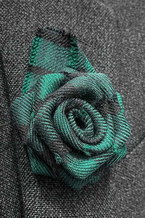 Tartan Rose Brooch Scottish Kilt