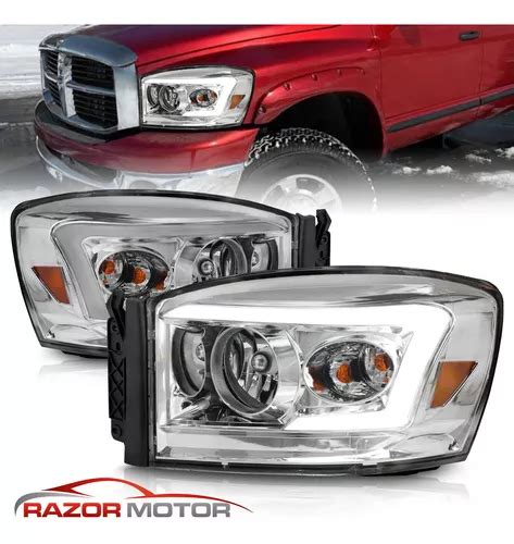 Par Faro Cromado Led Dodge Ram 3500 Sxt 2008 5 7l Meses Sin Intereses