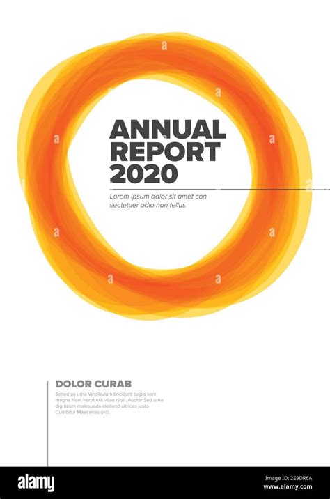 Vector Abstract Annual Report Cover Template With Sample Text And Abstract Shape Simple