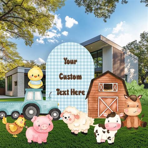 farm animals cutouts set baby boy barnyard birthday prop farm animal