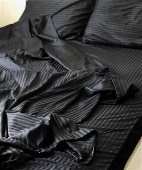 Комплект постельного белья Страйп сатин Черный Семейный размер 220х240 ...