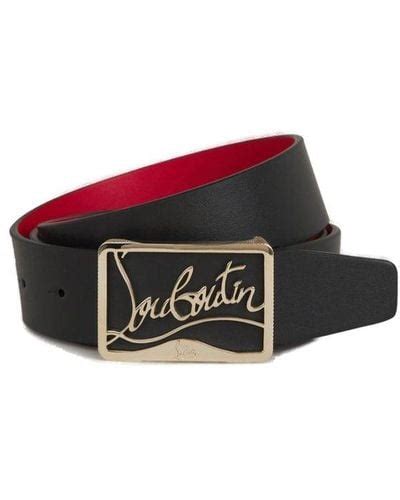 Black Christian Louboutin Belts For Men Lyst