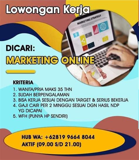 Lowongan Kerja Marketing Online Shop Di Kencana Gading JakartaKerja