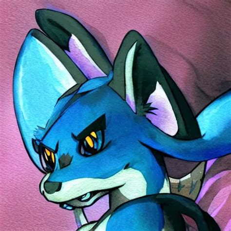 Lucario By Loish Watercolor Highly Detailed Stable Diffusion Openart