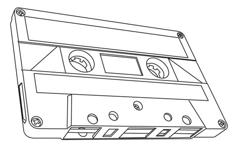 cassette outline drawing in eps10 9250204 Vector Art at Vecteezy