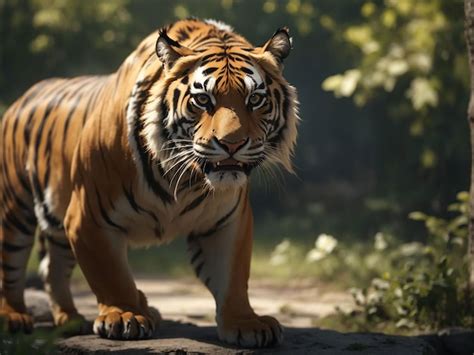 Premium Photo Bengal Tiger Staring Aggression In Eyes Majestic Beauty