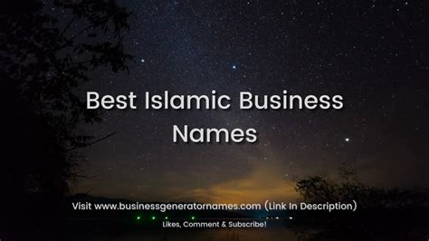 Best Islamic Business Names Business Name Company Name Store Name