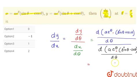 If X Ae Theta Sintheta Costheta Y Ae Theta Sintheta Costheta