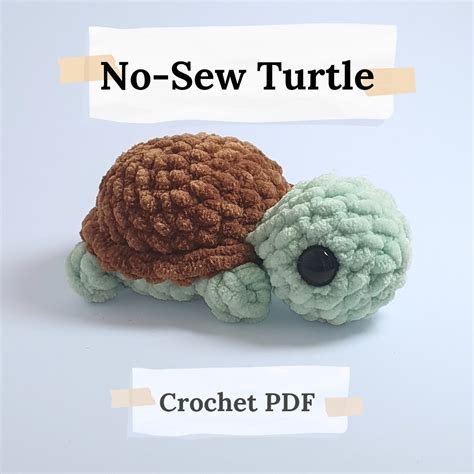 No Sew Turtle Crochet Pattern Easy Plushie Amigurumi Turtle Etsy