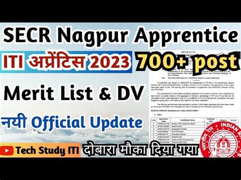 Secr Secr Nagpur Apprentice Merit List